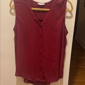 Maurices Sleeveless Maroon Blouse